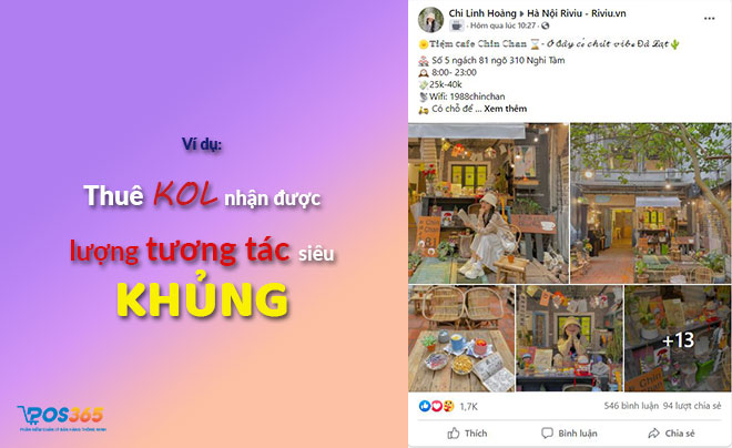 Marketing cho quán cà phê từ KOL 