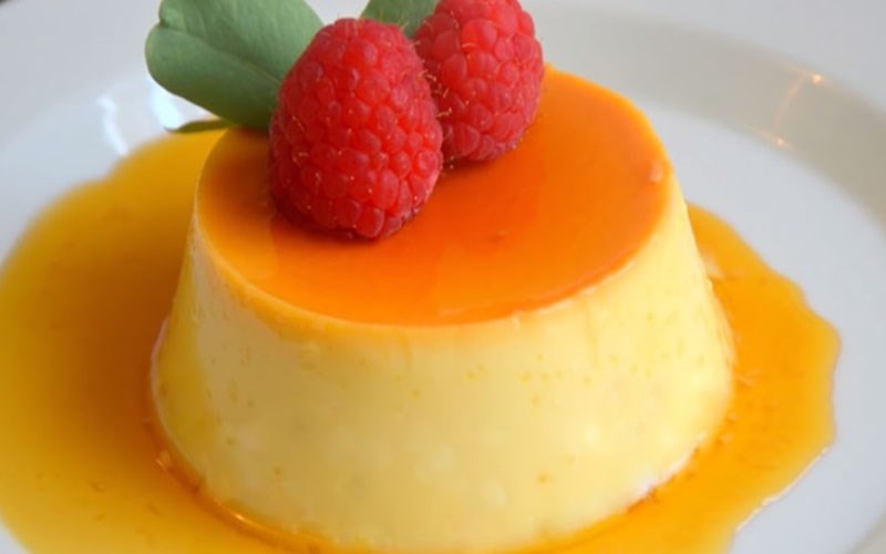 Bánh Flan Caramen hương cam