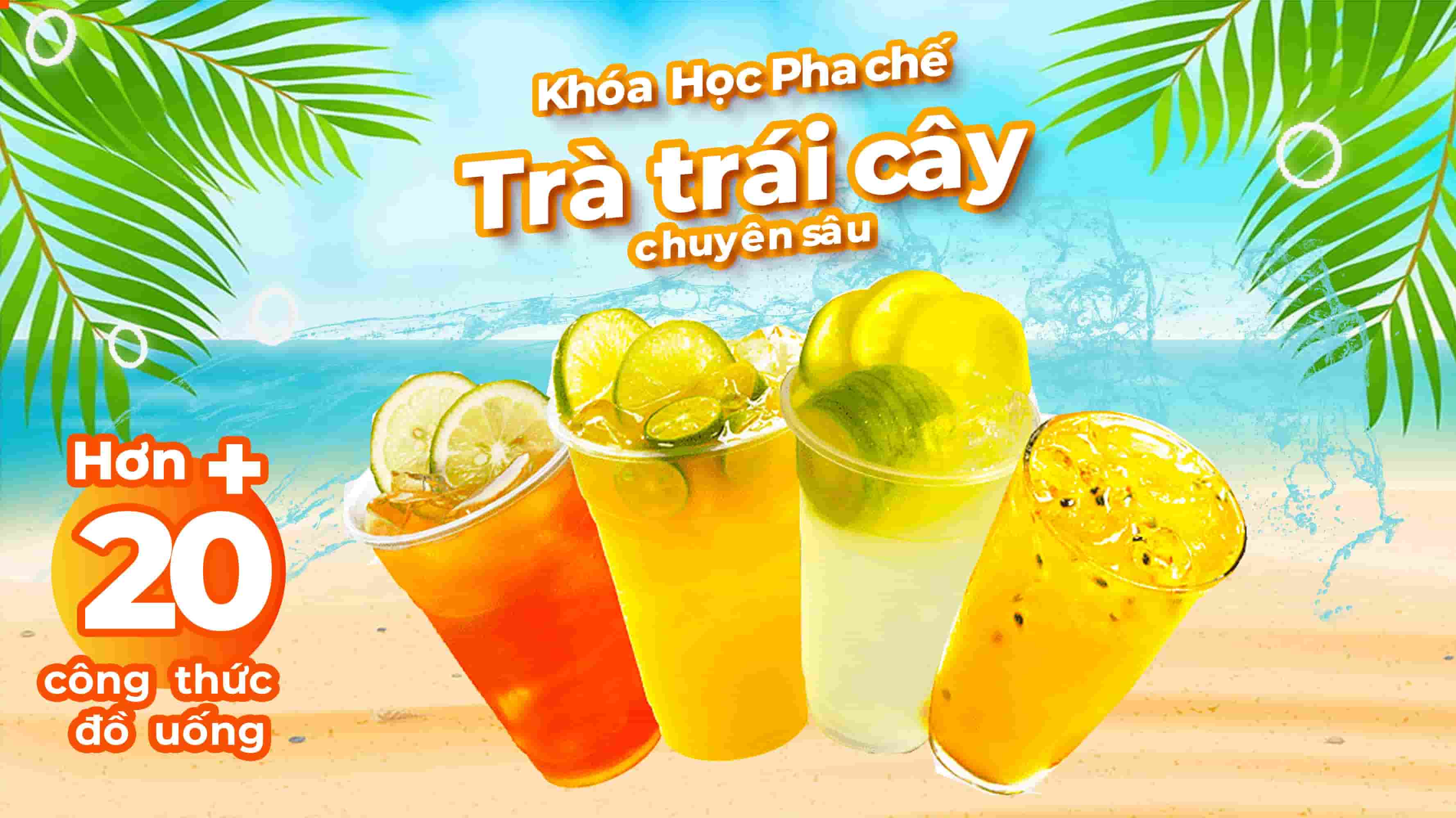 học pha chế trà trái cây 