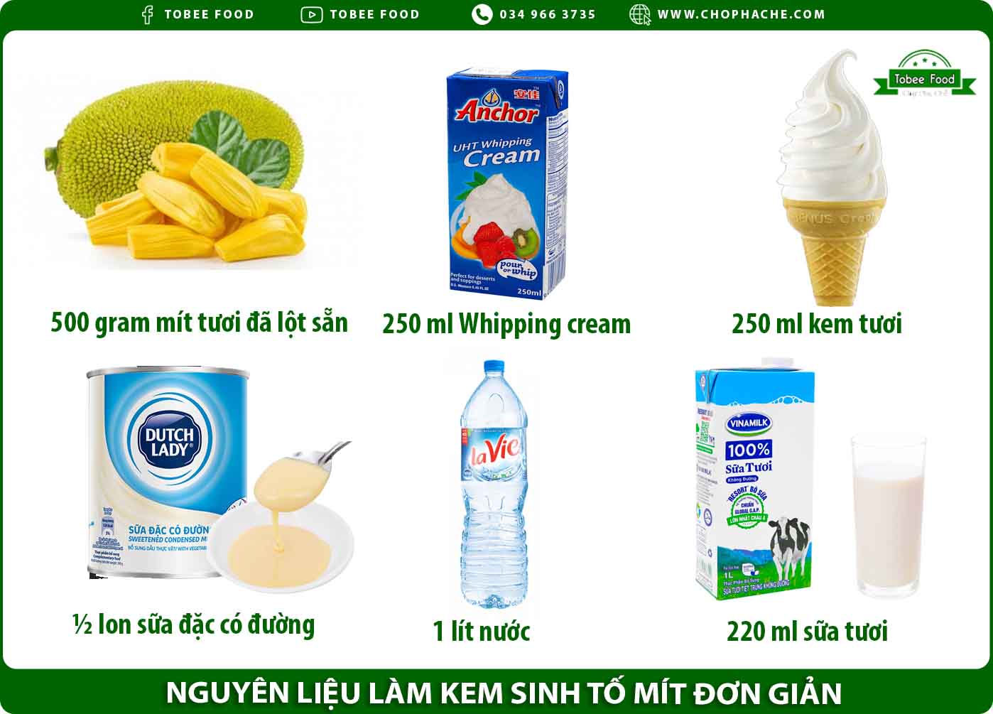 cách làm kem sinh tốt mít đơn giản