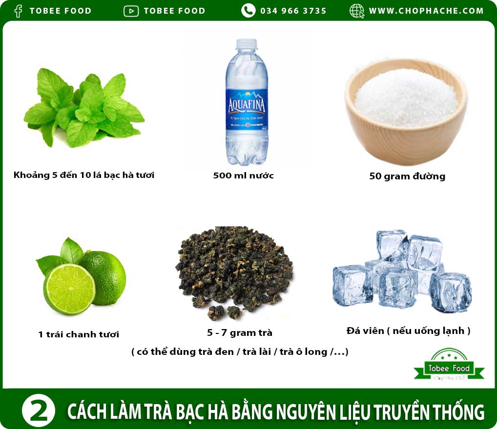 Cách làm trà bạc hà bằng nguyên liệu truyền thống