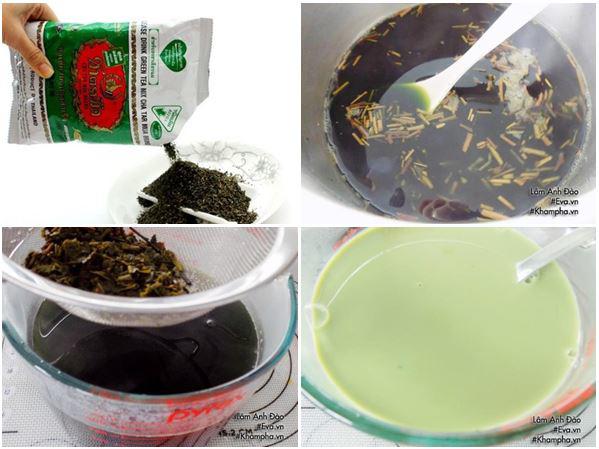 Cách pha trà sữa Thái xanh