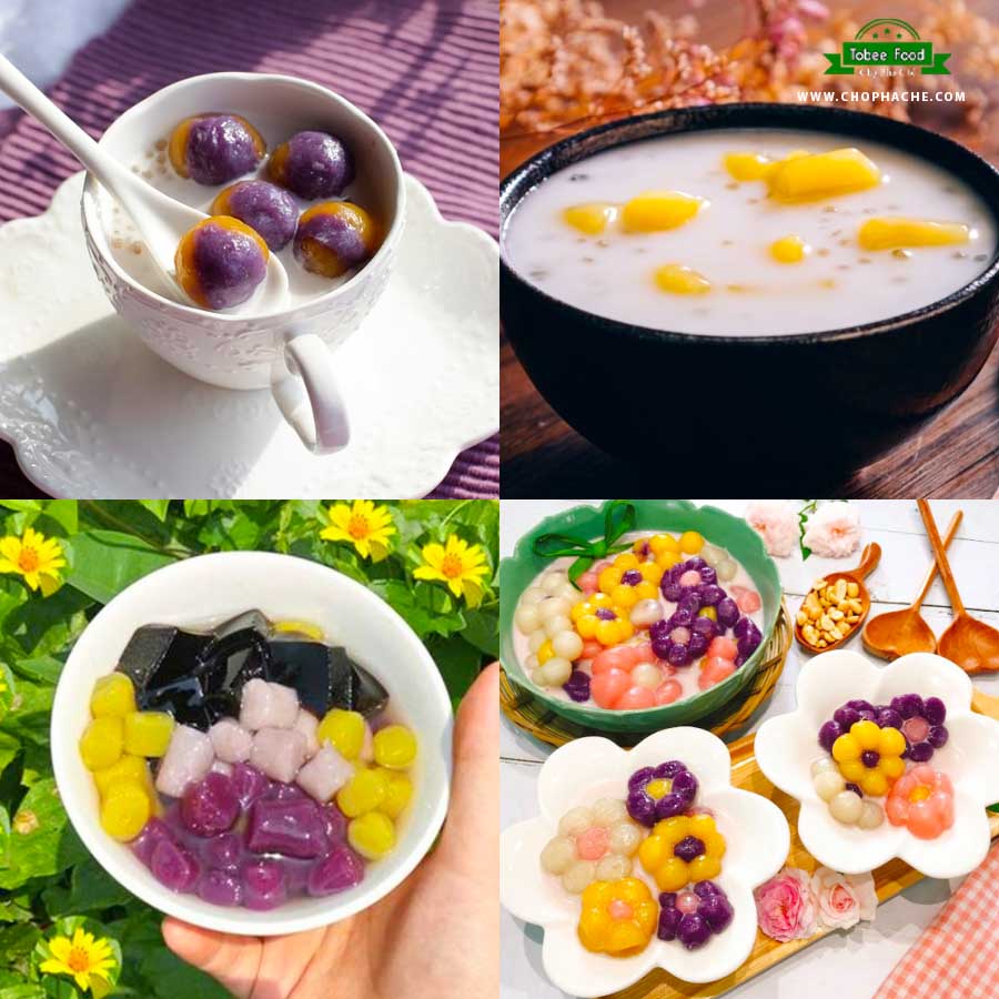 chè khoai dẻo nhiều màu