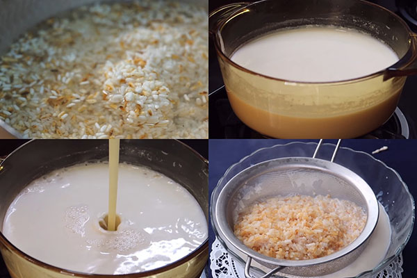 Cách làm sữa gạo rang chuẩn vị