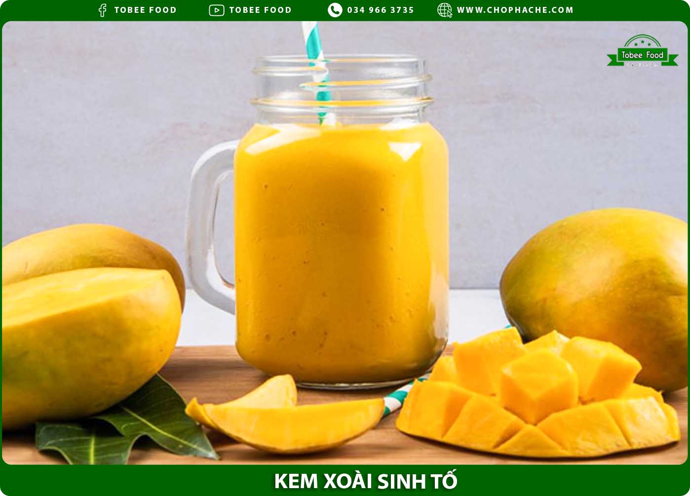 Kem xoài sinh tố