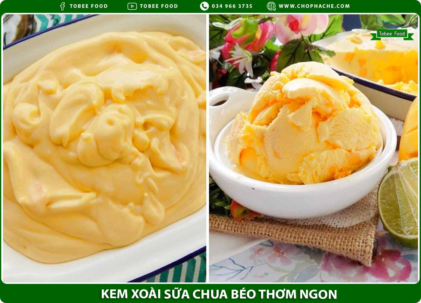 Kem xoài sữa chua