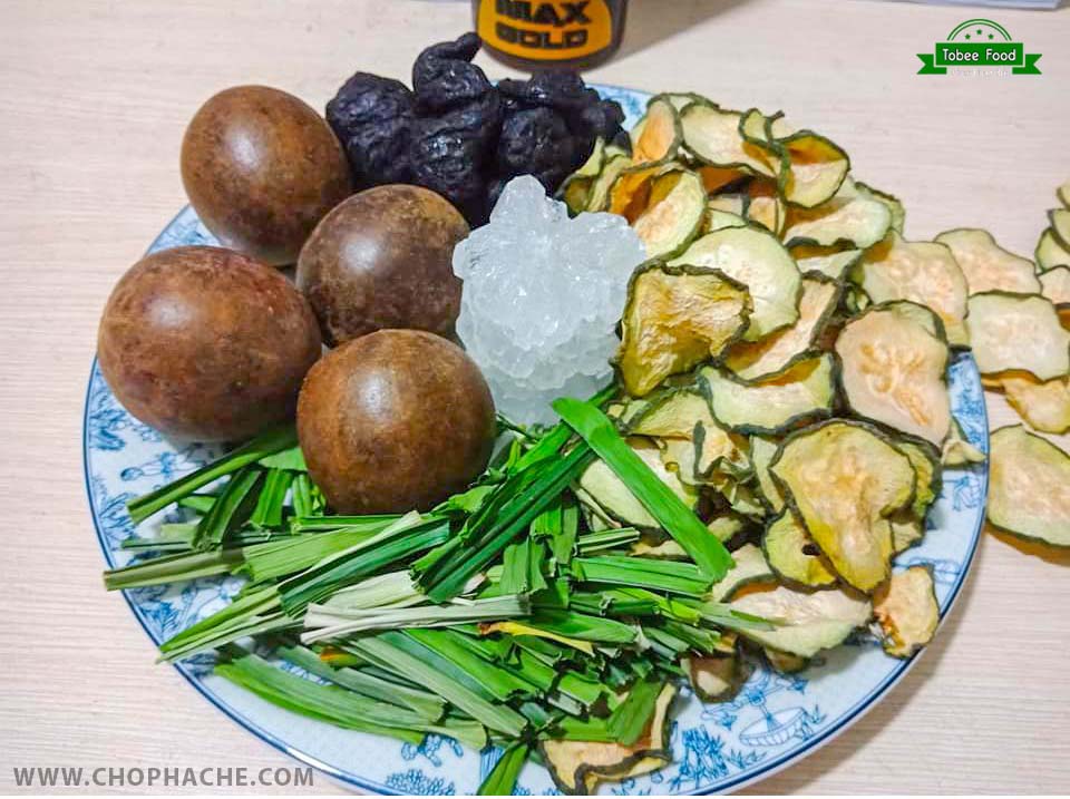 cách nấu trà bí đao phơi khô