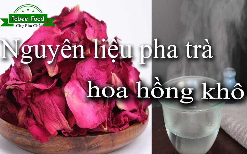 Pha trà hoa hồng khô