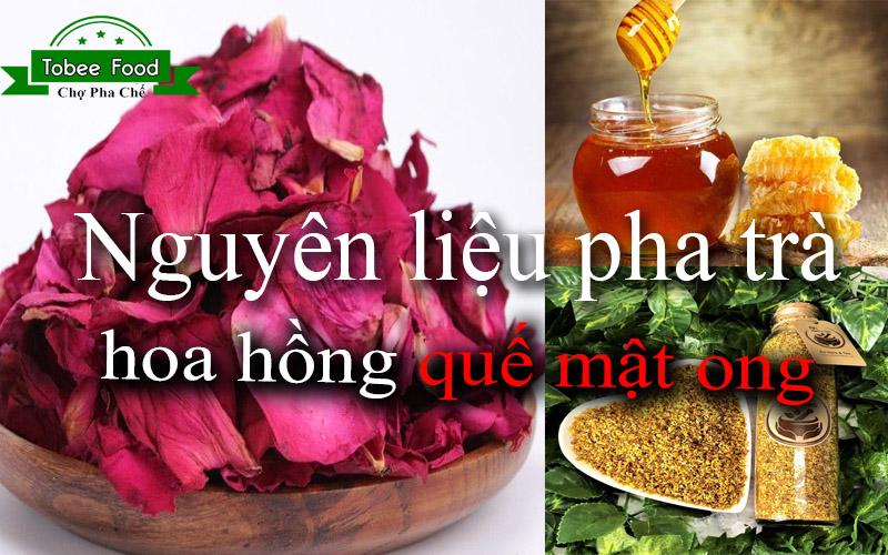 Pha trà hoa hồng quế mật ong