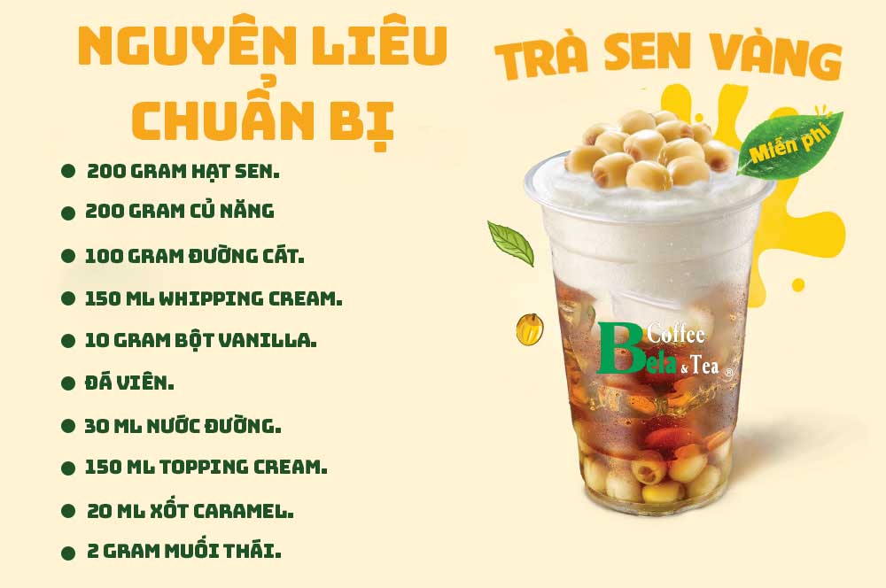 Công Thức Nấu Trà Sen Vàng “Chuẩn Không Cần Chỉnh