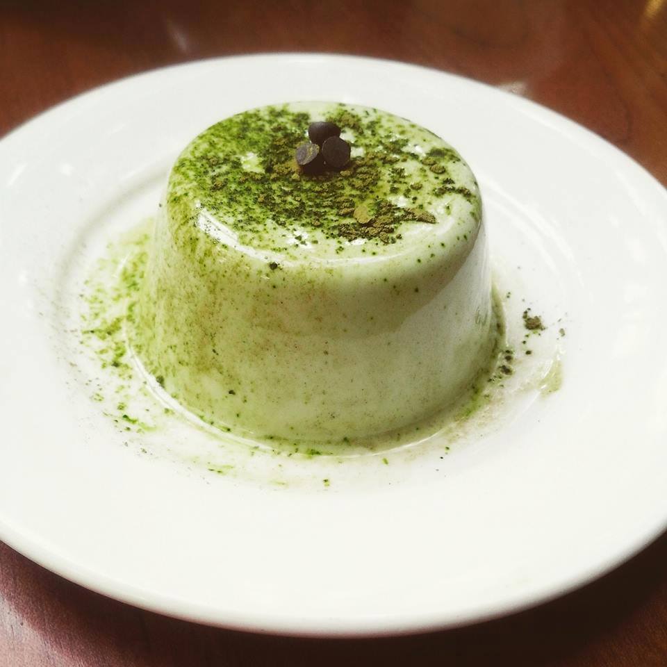 Panna cotta trà xanh