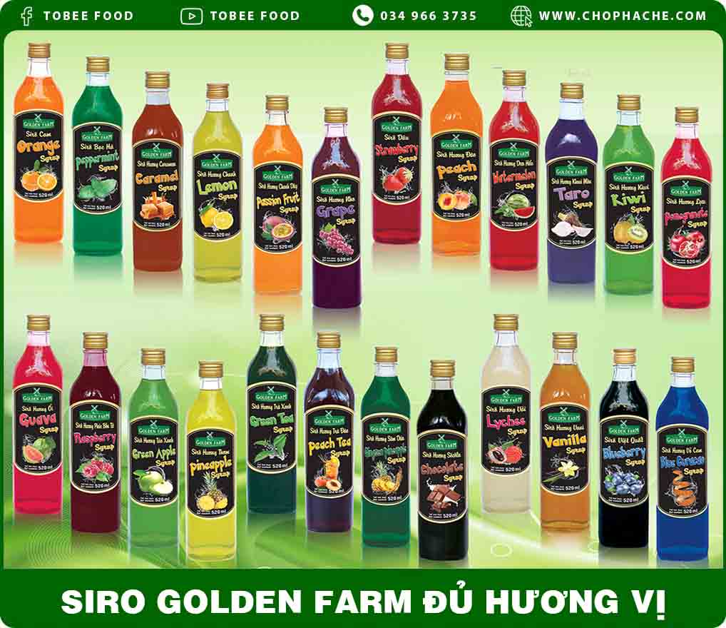 Siro Golden Farm đủ hương vị