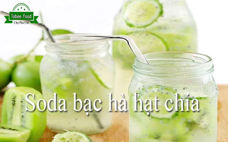 Cách làm soda bạc hà với hạt chia dinh dưỡng