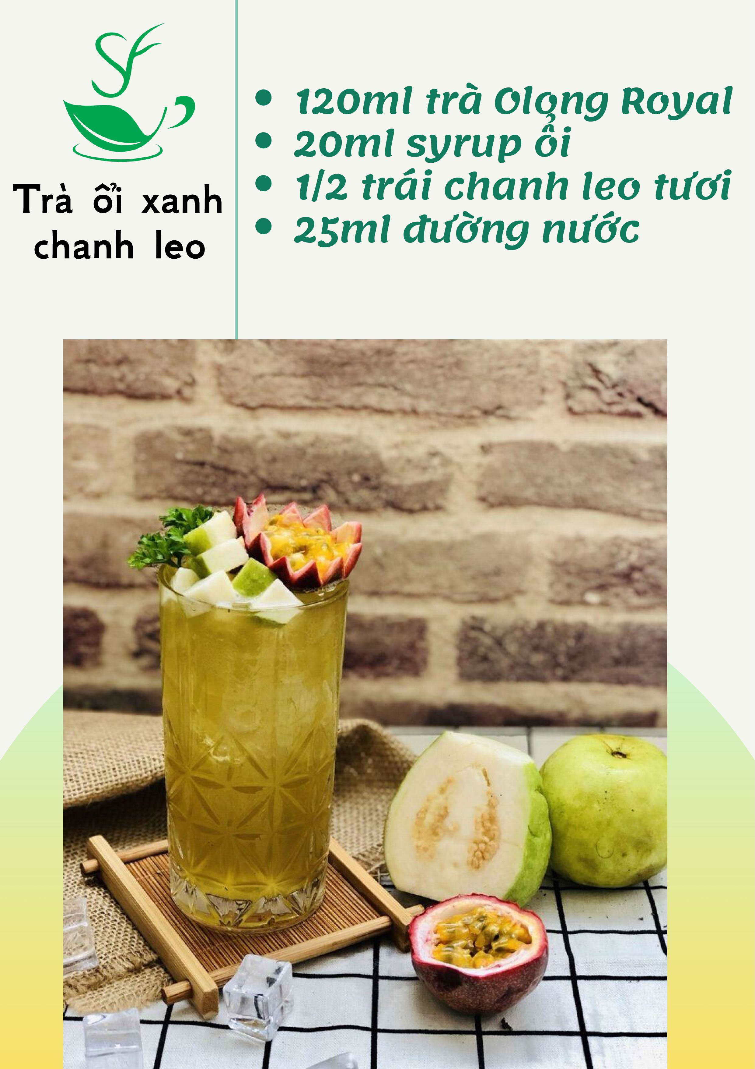 Trà ổi xanh chanh leo trái cây ngon