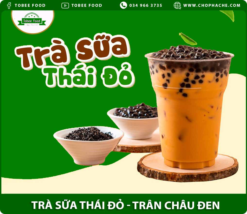 trà sữa thái đỏ trân châu đen