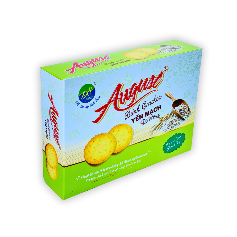 BÁNH CRACKER AUGUST YẾN MẠCH - 150g - 198 FOODS | Bánh Kẹo Tết Tốt Sức Khỏe