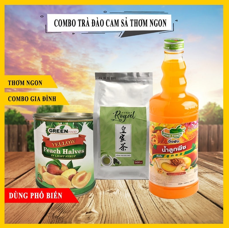 COMBO TRÀ ĐÀO CAM SẢ - Giải Nhiệt Mùa Hè