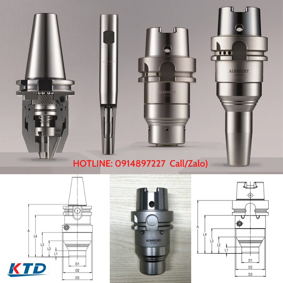 Đầu kẹp dao phay SK, HSK Đức chất lượng cao – Albrecht
