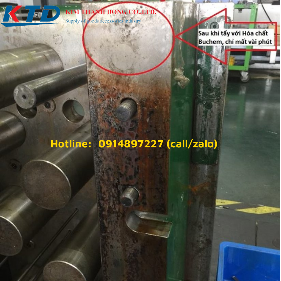 Tẩy rỉ sét bằng hóa chất Buchem Đức tốt nhất- Kim Thành Đông