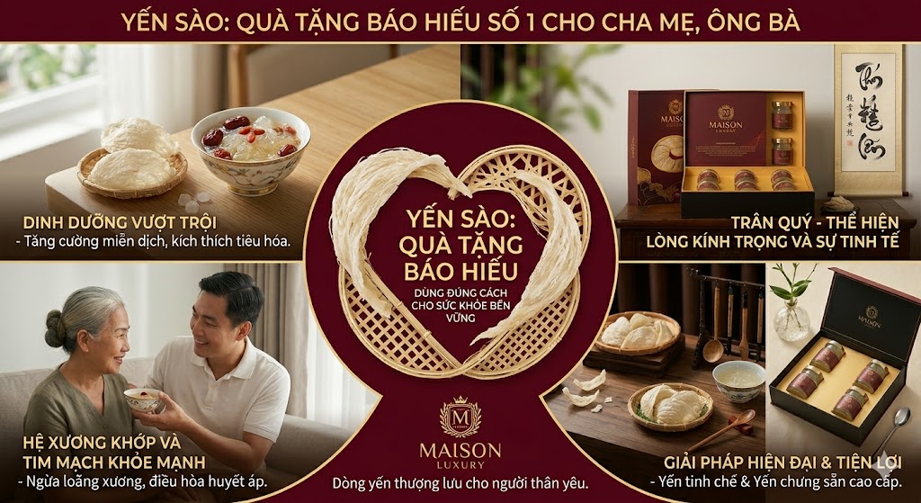 Tại sao yến sào luôn là lựa chọn quà tặng báo hiếu hàng đầu cho cha mẹ, ông bà?