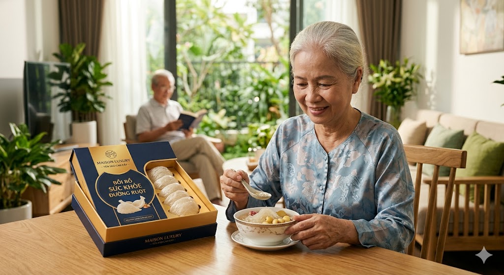 Yến sào có tác dụng gì đối với hệ tiêu hóa và khả năng hấp thụ của người cao tuổi?