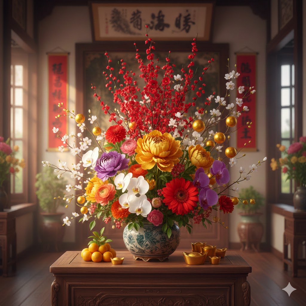 Loại hoa chưng Tết 2026 nào độc lạ và mang ý nghĩa tài lộc?