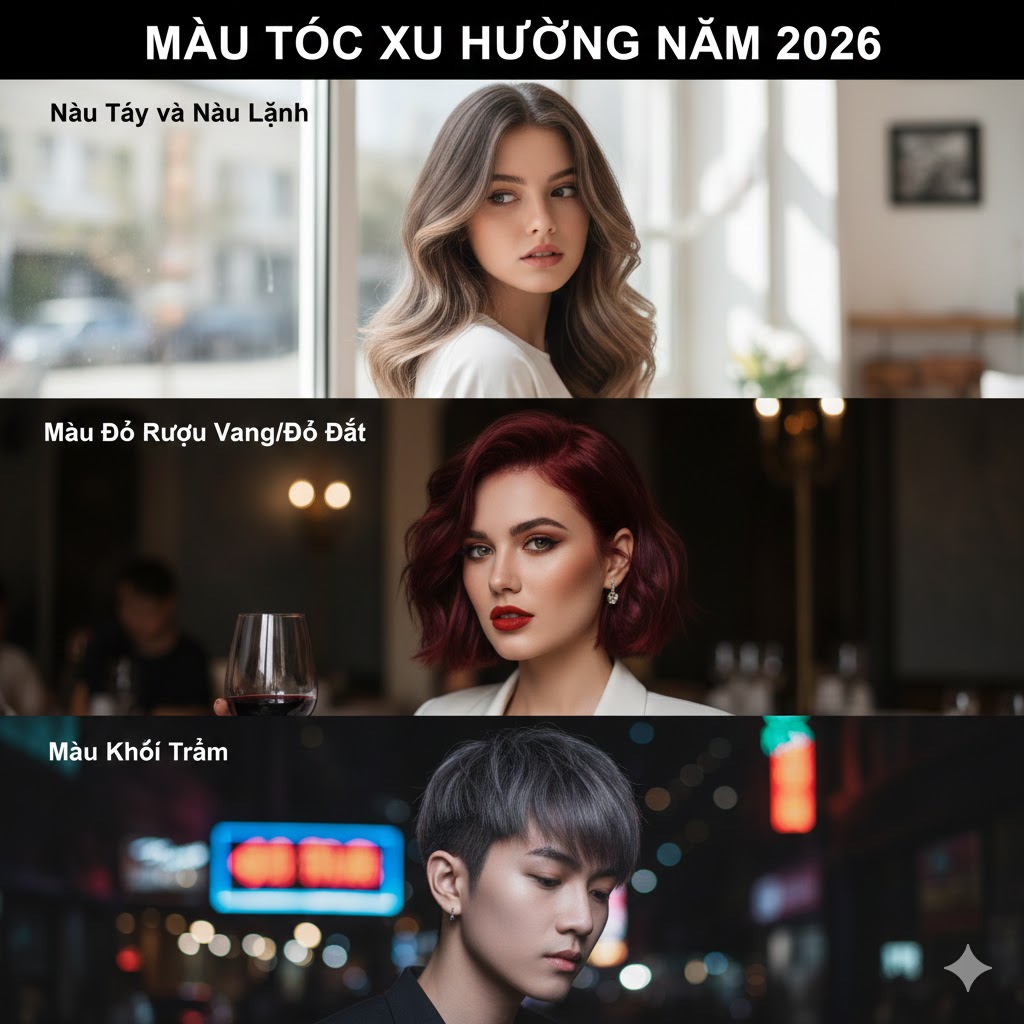 Kiểu tóc nam/nữ đẹp chơi Tết 2026?