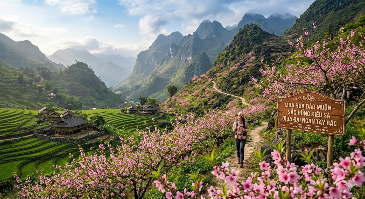 Tây Bắc (Sapa, Hà Giang): Mùa Hoa Đào Muộn Và Hành Trình Trekking Bền Vững 2026
