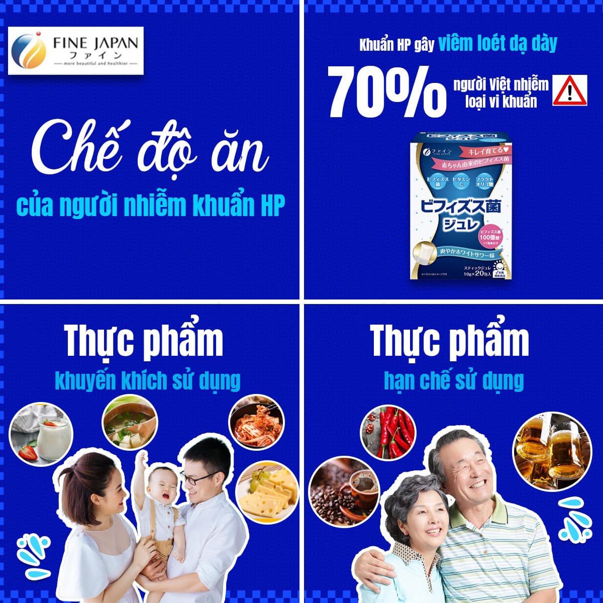 CHẾ ĐỘ ĂN CỦA NGƯỜI NHIỄM KHUẨN HP