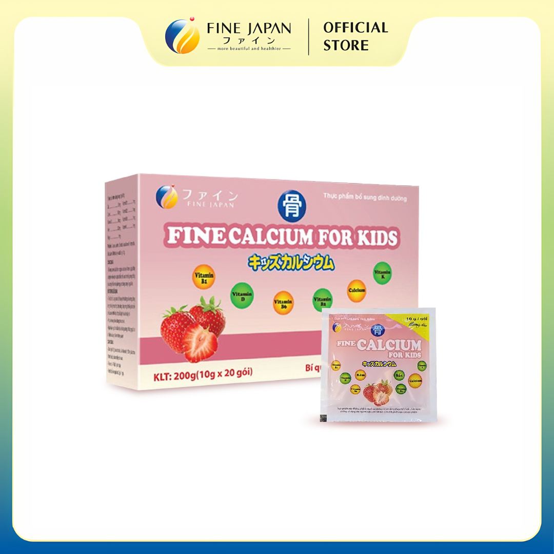 THỰC PHẨM BỔ SUNG DINH DƯỠNG FINE CALCIUM FOR KIDS FINE JAPAN HỘP 20 GÓI