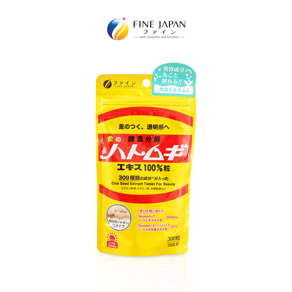 THỰC PHẨM BẢO VỆ SỨC KHỎE COIX SEED EXTRACT TABLETS FINE JAPAN GÓI 300 VIÊN