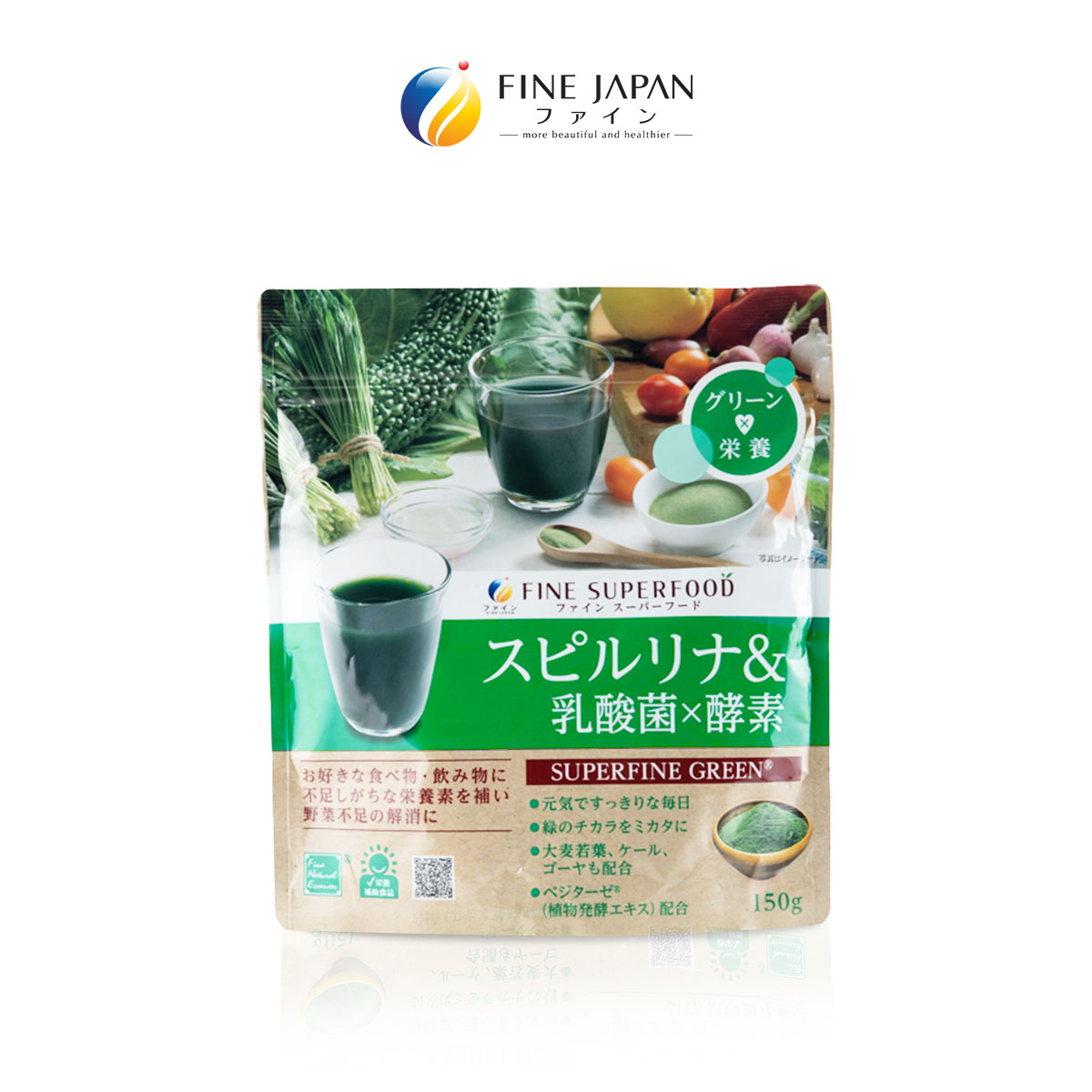 THỰC PHẨM BỔ SUNG FINE SUPERFOOD SPIRULLINA PLUS GÓI 150GR