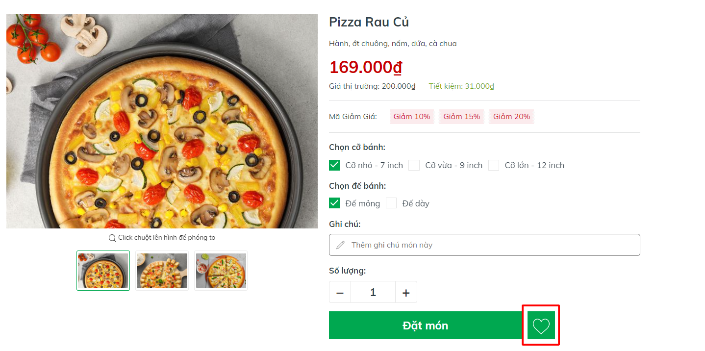 Evo Pizza Sản phẩm yêu thích