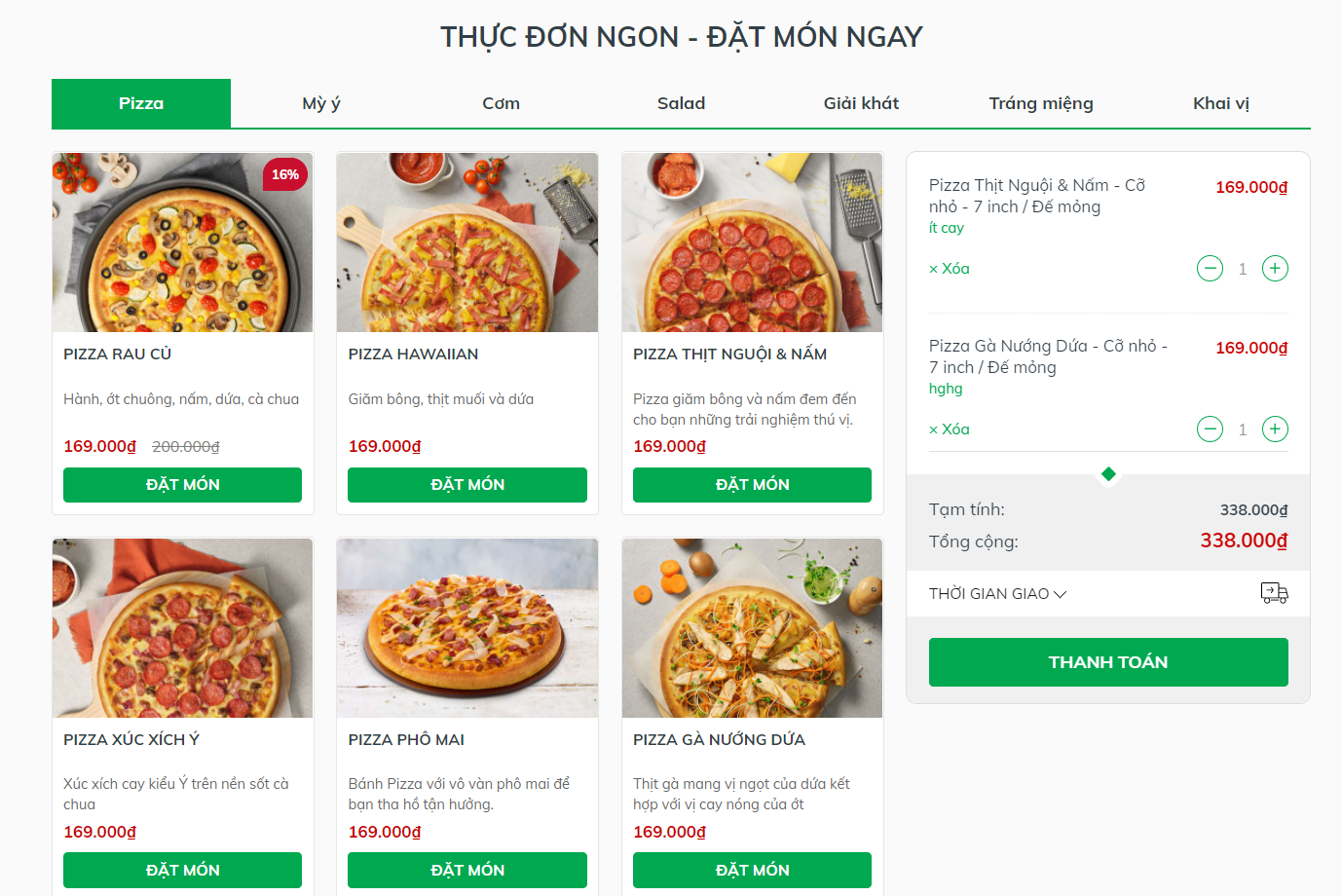 Evo Pizza - Đặt món ngay