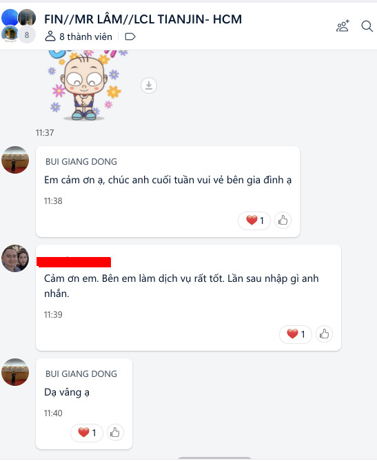 Feedback của khách hàng đối với dịch vụ của Finlogistics 1 z3964479943827 44c7c4ec25320abb04e5fc16be444fdd Finlogistics https://www.finlogistics.vn/