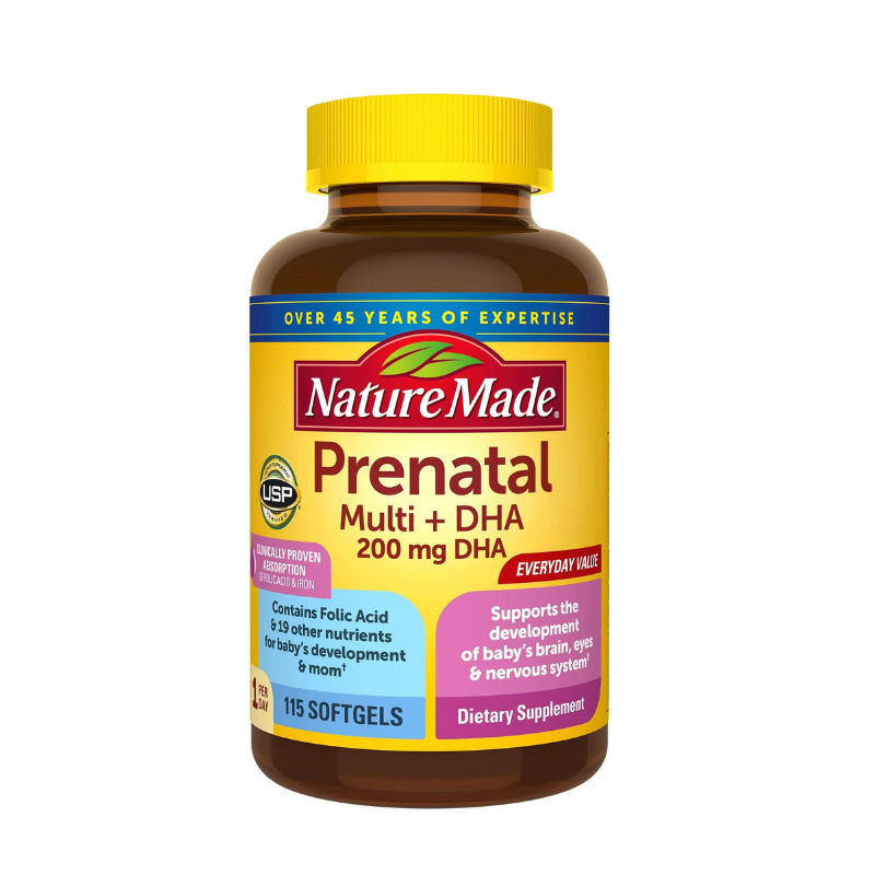 Vitamin Bầu Prenatal + DHA 200mg Nature Made - Hộp 150 viên