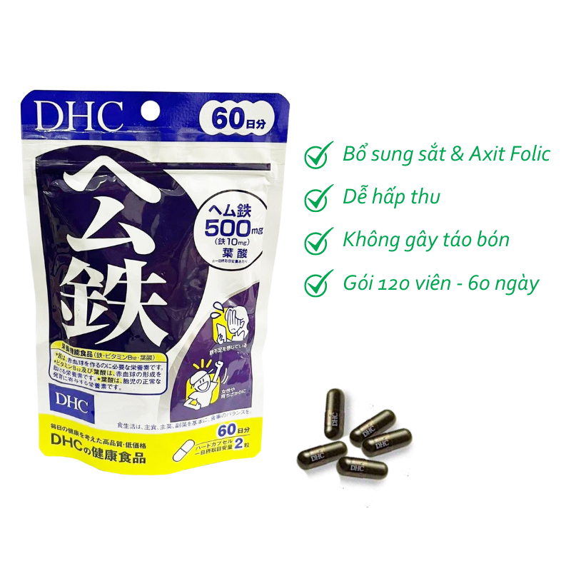 Viên Uống Bổ Sung Sắt DHC -120 viên