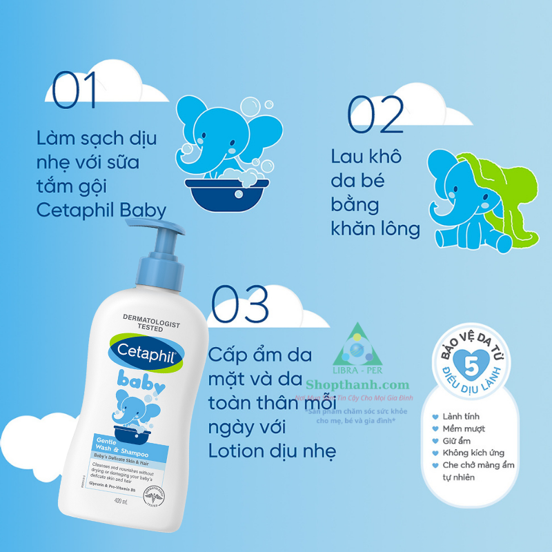 Sữa Tắm Gội Cetaphil Baby 400ml