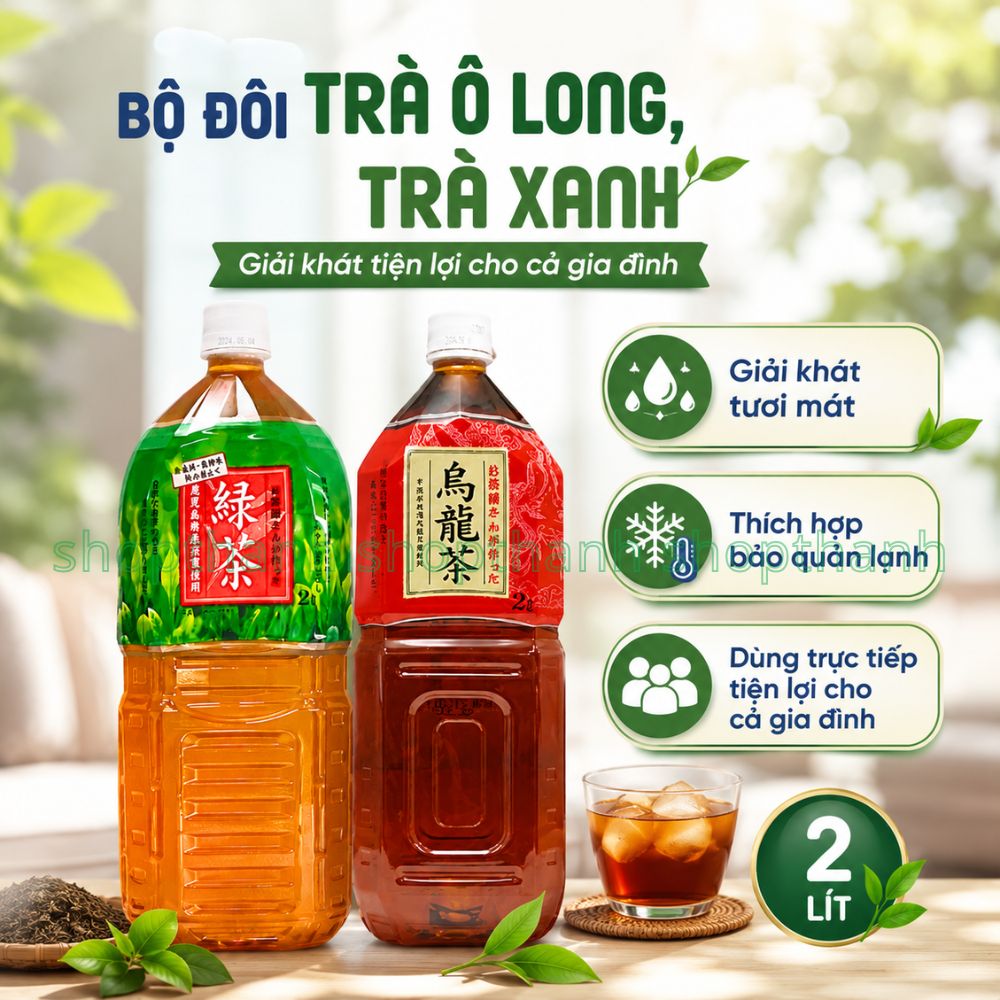 Trà Ô Long 2 Lít Chai Nhựa Globe Giải Khát Dịu Mát Dung Tích Lớn Phù Hợp Gia Đình Và Nhóm