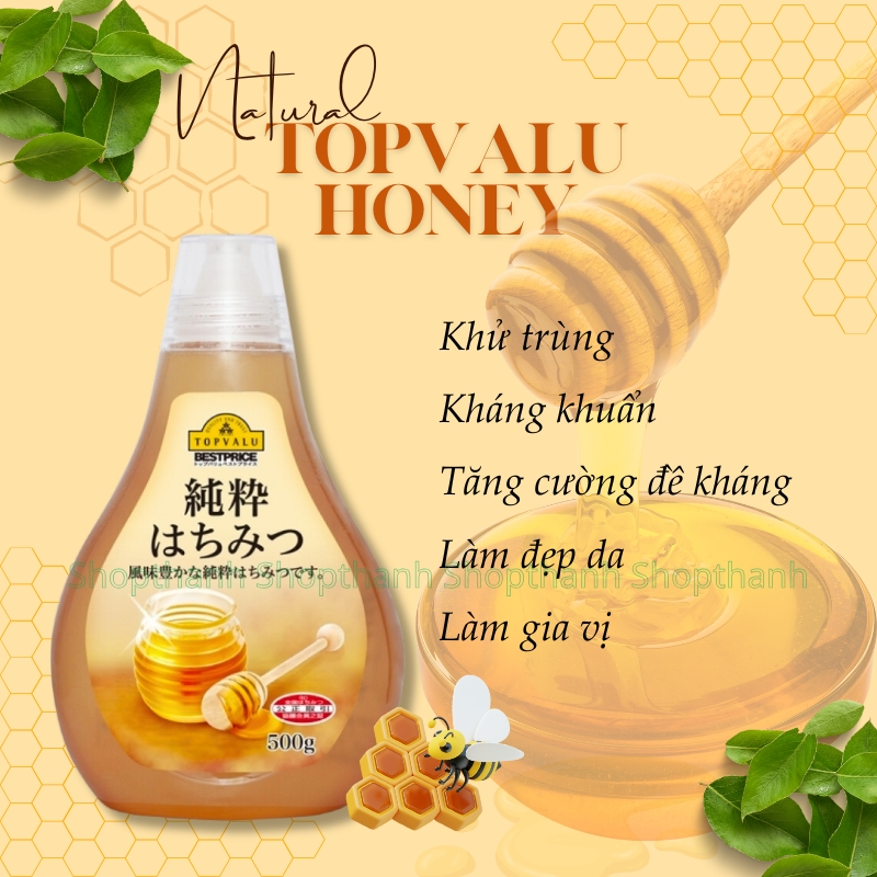 Mật Ong Hữu Cơ Topvalu Nhật Bản 500g