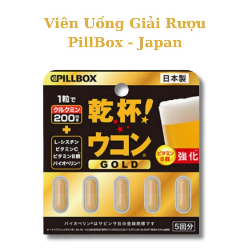 Viên Uống Giải Rượu PILLBOX - Vỉ 5 viên