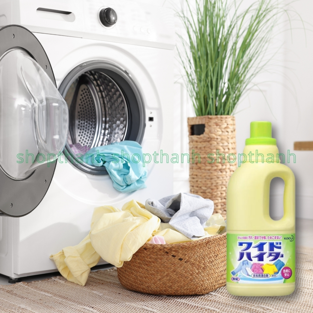 Nước Tẩy Quần Áo Màu Kao Wide Haiter 100ml Nhật Bản – An Toàn, Không Phai Màu, Tẩy Vết Bẩn Cứng Đầu Hiệu Quả