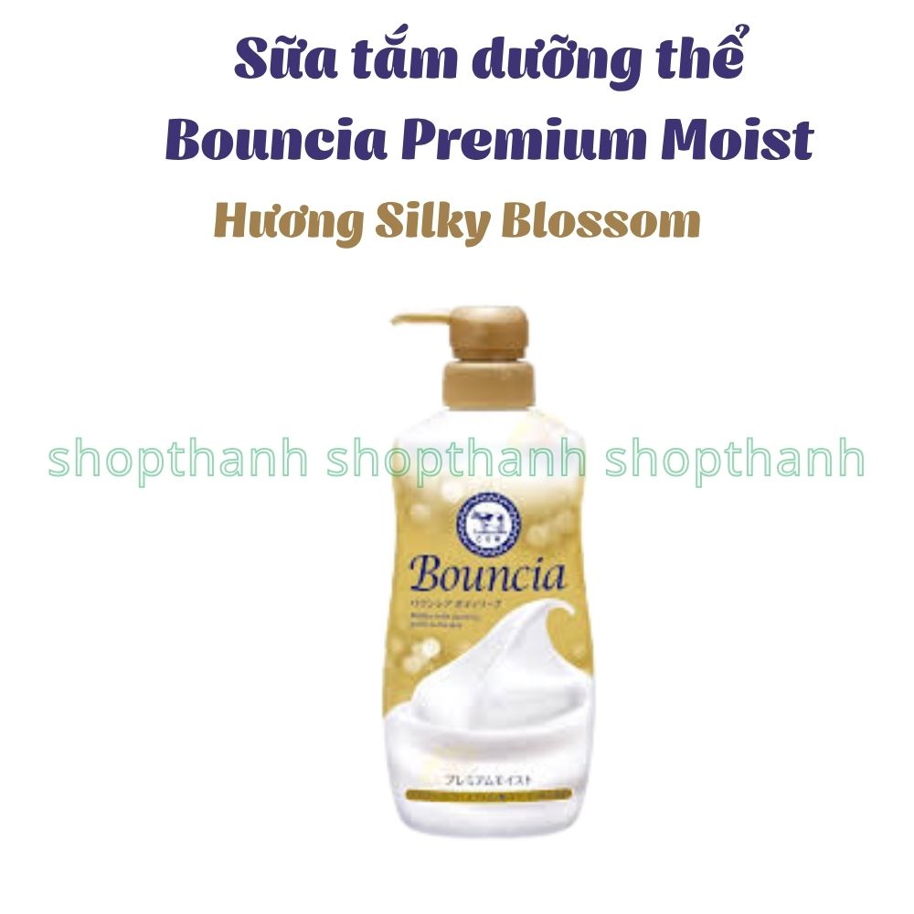 Sữa Tắm Bouncia Premium Moist Dưỡng Ẩm Sâu Với Collagen & Ceramide Cho Da Khô Mềm Mịn Hàng Ngày