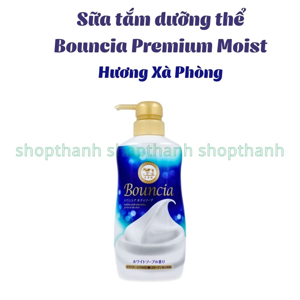 Sữa Tắm Bouncia Premium Moist Dưỡng Ẩm Sâu Với Collagen & Ceramide Cho Da Khô Mềm Mịn Hàng Ngày