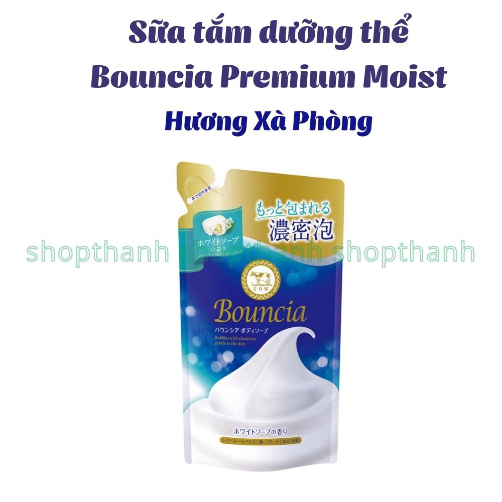 Sữa Tắm Bouncia Premium Moist Dưỡng Ẩm Sâu Với Collagen & Ceramide Cho Da Khô Mềm Mịn Hàng Ngày