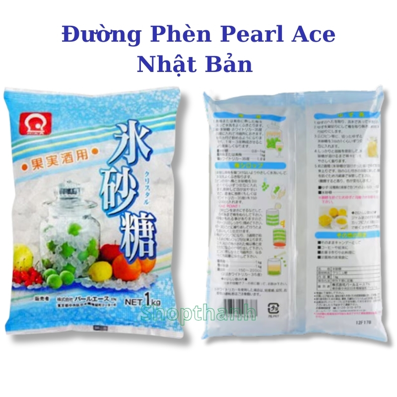 Đường phèn trắng Pearl Ace túi 1 kg