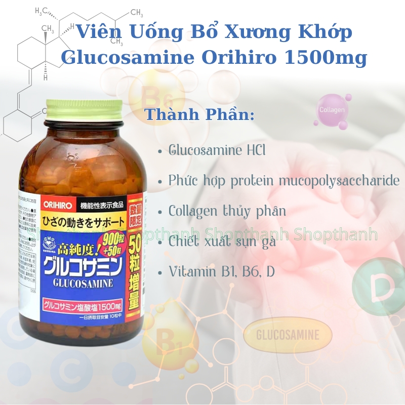 Viên Uống Glucosamine Orihiro 1500mg Nhật Bản