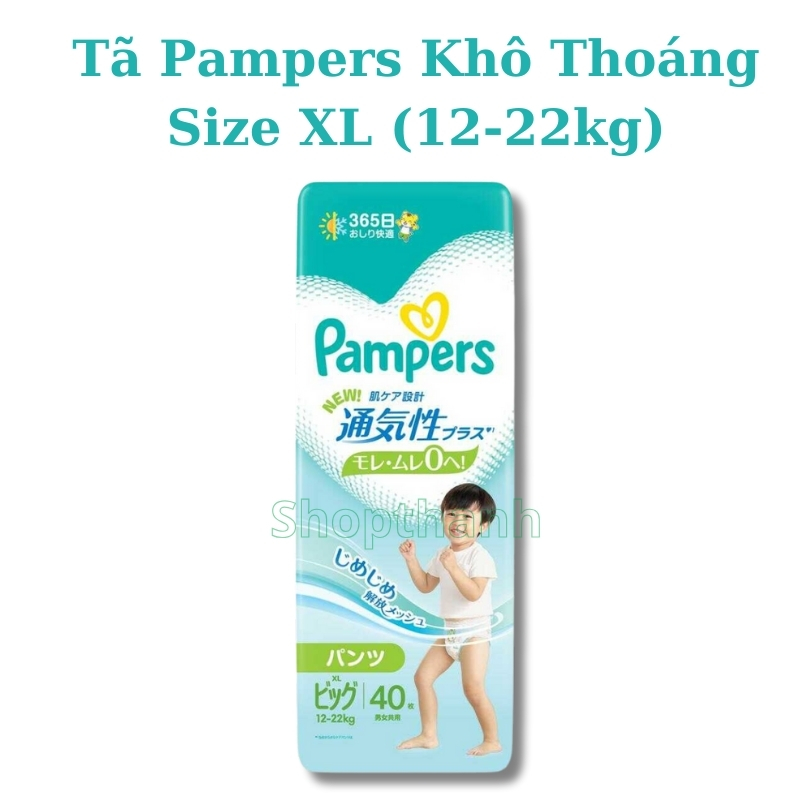 Tã/Bỉm Quần Pampers Thoáng Khí - Nhãn Xanh Lá