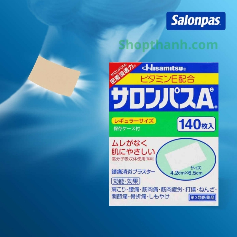 Miếng dán Salonpas Hisamitsu Nhật hộp 140 miếng