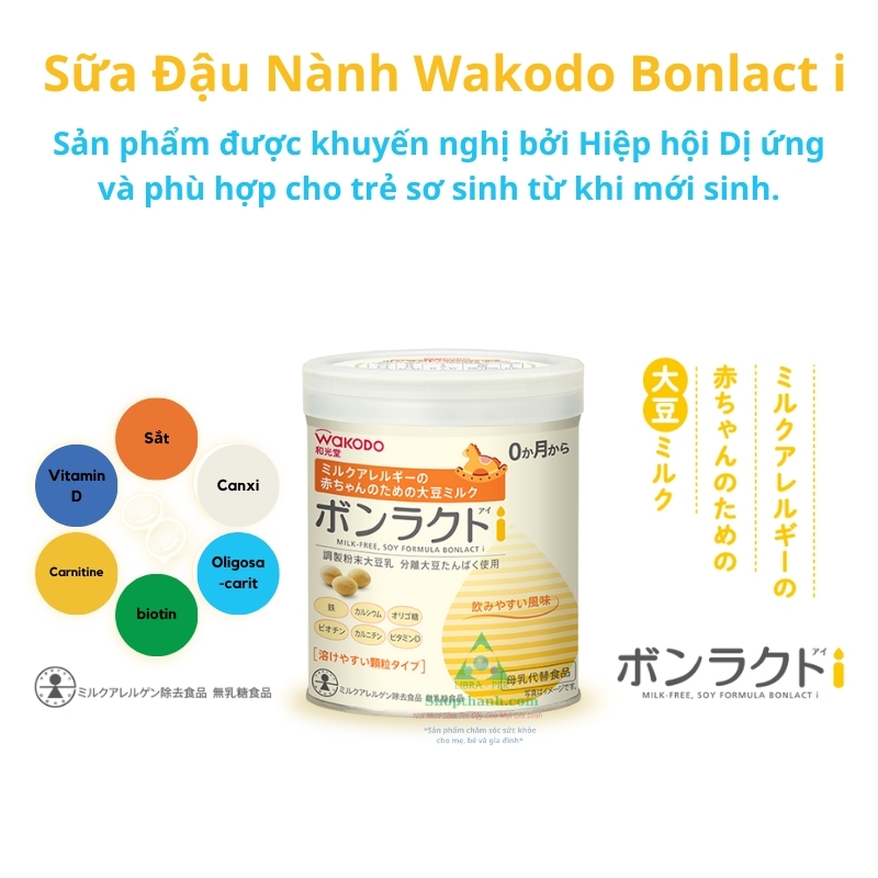 Sữa Đậu Nành Wakodo Bonlact i Nhật Bản lon 330g